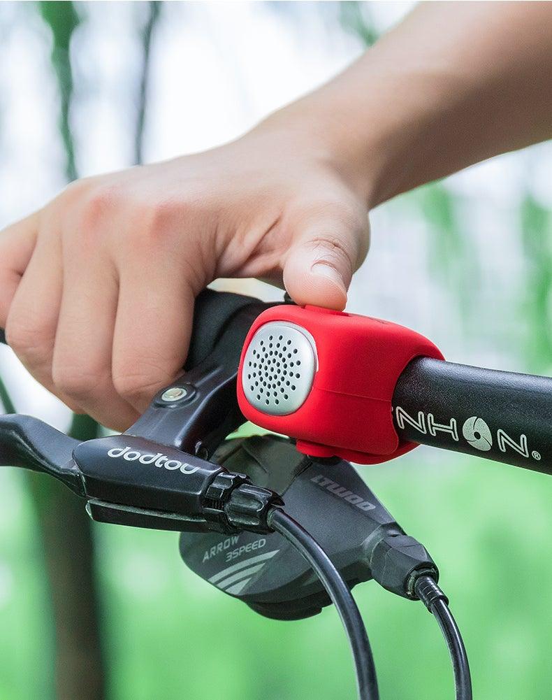 Lightweight Portable Bicycle Bell Electric Horn Mountain Bike Bell Accessories 90dB Cycling Handlebar Silica Gel Shell Electric Cycling Bells Water Resistant Cycling Bells Horn Loud Bicycle Horns Bicycle Accessories Stevvex