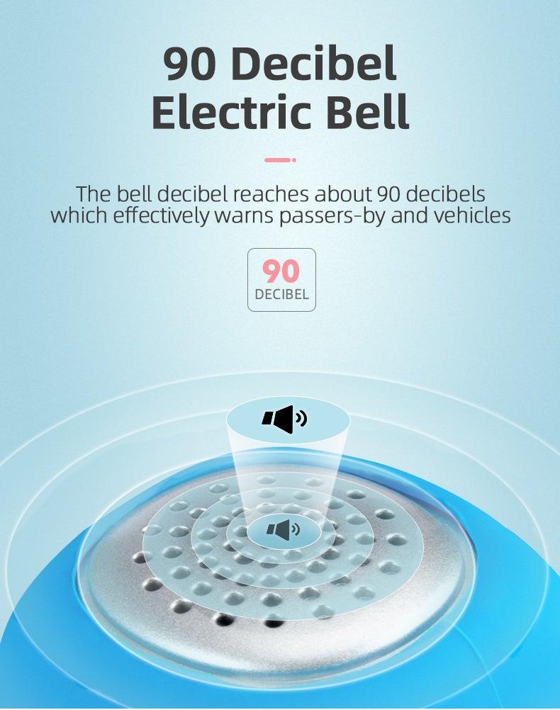 Lightweight Portable Bicycle Bell Electric Horn Mountain Bike Bell Accessories 90dB Cycling Handlebar Silica Gel Shell Electric Cycling Bells Water Resistant Cycling Bells Horn Loud Bicycle Horns Bicycle Accessories Stevvex