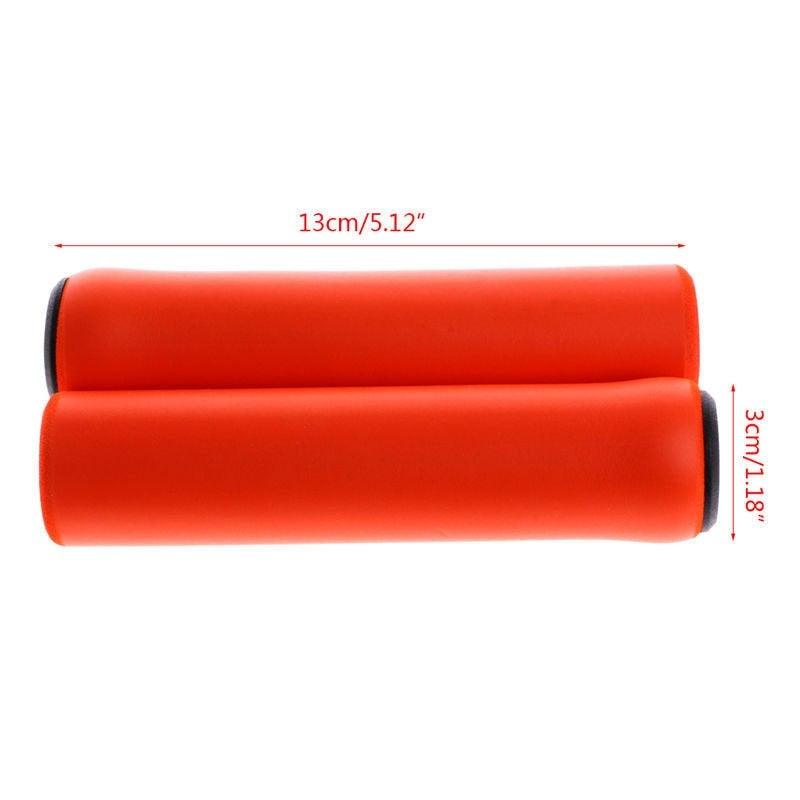 Lightweight Super Light Silicone Non-Slip Shock Absorption Road Handle Bike Parts Silica Gel Super Light Anti-Skid Shock Proof Handle Bar Locking Grips Cycling Grips Accessory Stevvex