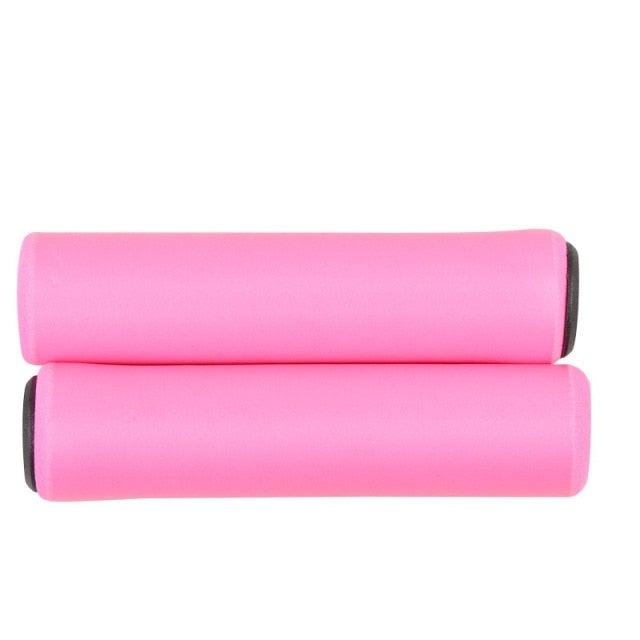 Lightweight Super Light Silicone Non-Slip Shock Absorption Road Handle Bike Parts Silica Gel Super Light Anti-Skid Shock Proof Handle Bar Locking Grips Cycling Grips Accessory Stevvex