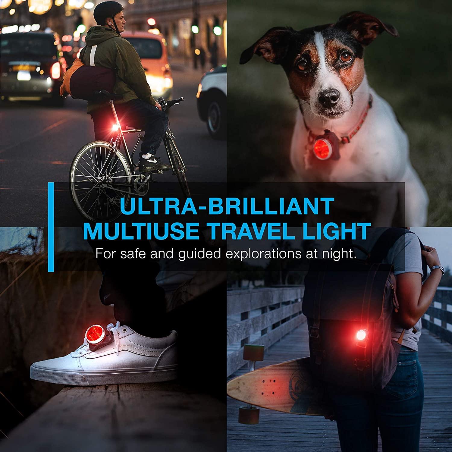 Lightweight USB Rechargeable Bike Light Set Super Bright Front Headlight And Rear LED Bicycle Light 4 Light Mode Options USB Rechargeable Bike Light Set LED Bicycle Front Headlight And Rear Taillight Lithium Battery 650mAh Stevvex
