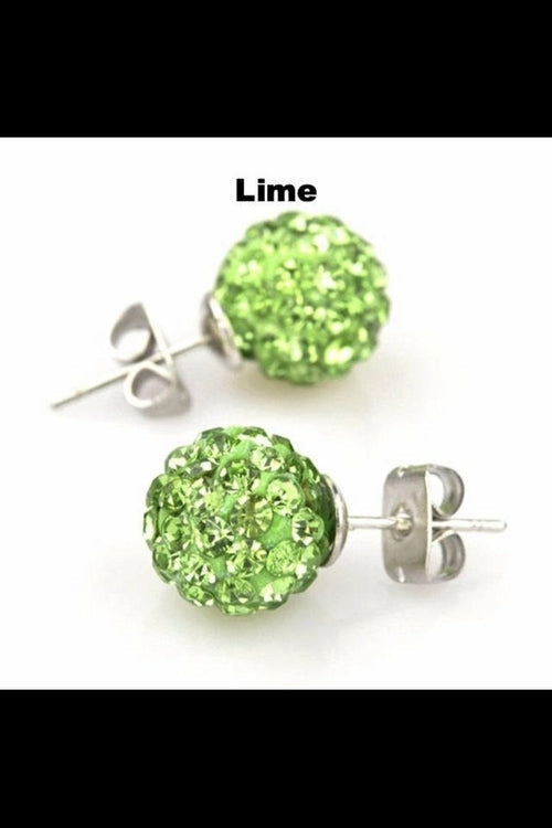 Round Sparkle Stud Earrings Promise Style Cubic Zirconia BandsCo Straps