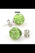 Round Sparkle Stud Earrings Promise Style Cubic Zirconia BandsCo Straps