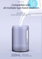 Liquid Soap Dispensers USB Rechargeable Temperature Display Automatic Dispenser Soap Foam Hand Sanitizer Machine Automatic Foaming Soap Dispenser Touchless Rechargeable Sensor Hand Soap Dispenser With Display Suitable For Bathrooms Kitchens Restaurant