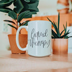 Liquid Therapy Ceramic Mug 16oz Relaxing Coffee Tea Cup Gift For Stress Relief