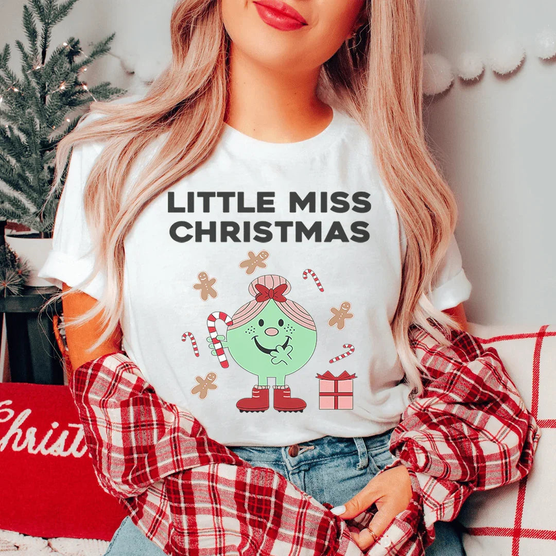 Little Miss Christmas Tee Peachy Sunday