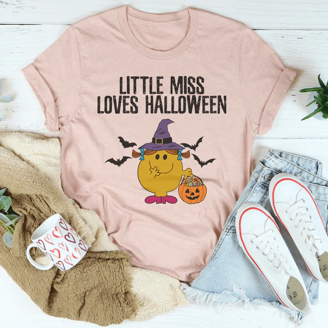 Little Miss Loves Halloween Tee Peachy Sunday