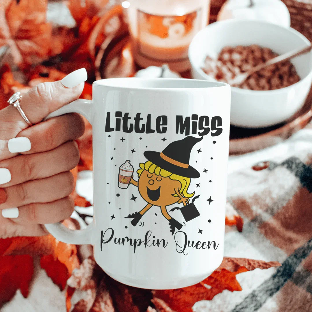 Little Miss Pumpkin Queen Ceramic Mug 15oz Peachy Sunday