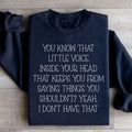 Little Voice Inside Your Head Sweatshirt Peachy Sunday