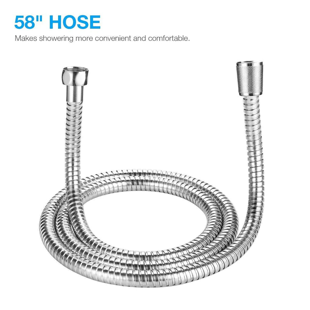 High Pressure Shower Head 5 Settings Handheld Shower Heads Spray With 5 FT Hose Pi-Mart