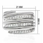 LO2075 Rhodium Brass Ring – AAA Clear CZ Solitaire (Bold & Brilliant)