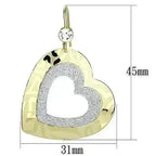 LO2733 - Gold Iron Earrings with Top Grade Crystal  in Clear
