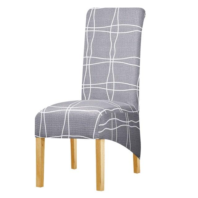 Long Backrest High Elastic Chair Cover European Backrest Seat Cover Home Washable Living Room Restaurant Hotel Party Banquet Dining Chair Cover Stretch Chair Slipcover, Spandex Elastic Removable Washable Chair Seat Covers Protector for Dining Room Stevvex