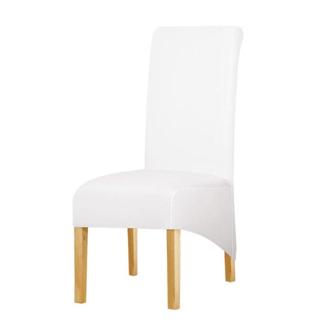 Long Backrest High Elastic Chair Cover European Backrest Seat Cover Home Washable Living Room Restaurant Hotel Party Banquet Dining Chair Cover Stretch Chair Slipcover, Spandex Elastic Removable Washable Chair Seat Covers Protector for Dining Room Stevvex