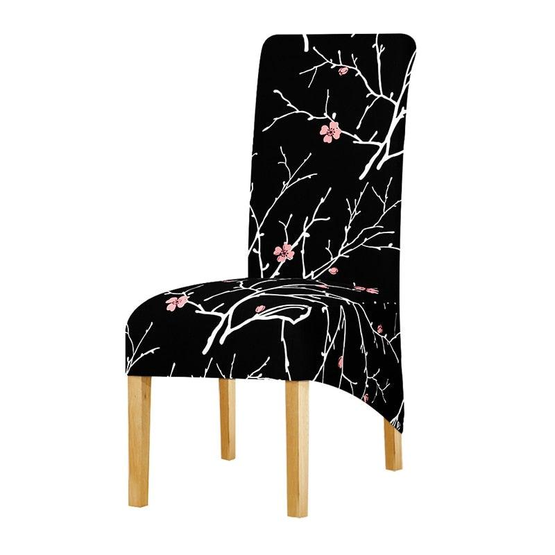 Long Backrest High Elastic Chair Cover European Backrest Seat Cover Home Washable Living Room Restaurant Hotel Party Banquet Dining Chair Cover Stretch Chair Slipcover, Spandex Elastic Removable Washable Chair Seat Covers Protector for Dining Room Stevvex
