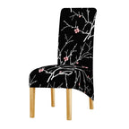 Long Backrest High Elastic Chair Cover European Backrest Seat Cover Home Washable Living Room Restaurant Hotel Party Banquet Dining Chair Cover Stretch Chair Slipcover, Spandex Elastic Removable Washable Chair Seat Covers Protector for Dining Room Stevvex