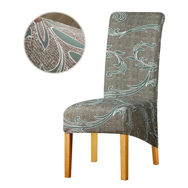 Long Backrest High Elastic Chair Cover European Backrest Seat Cover Home Washable Living Room Restaurant Hotel Party Banquet Dining Chair Cover Stretch Chair Slipcover, Spandex Elastic Removable Washable Chair Seat Covers Protector for Dining Room Stevvex