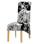 Long Backrest High Elastic Chair Cover European Backrest Seat Cover Home Washable Living Room Restaurant Hotel Party Banquet Dining Chair Cover Stretch Chair Slipcover, Spandex Elastic Removable Washable Chair Seat Covers Protector for Dining Room Stevvex