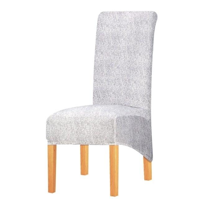 Long Backrest High Elastic Chair Cover European Backrest Seat Cover Home Washable Living Room Restaurant Hotel Party Banquet Dining Chair Cover Stretch Chair Slipcover, Spandex Elastic Removable Washable Chair Seat Covers Protector for Dining Room Stevvex