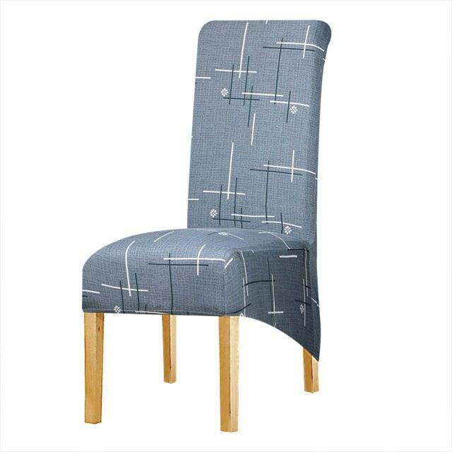 Long Backrest High Elastic Chair Cover European Backrest Seat Cover Home Washable Living Room Restaurant Hotel Party Banquet Dining Chair Cover Stretch Chair Slipcover, Spandex Elastic Removable Washable Chair Seat Covers Protector for Dining Room Stevvex