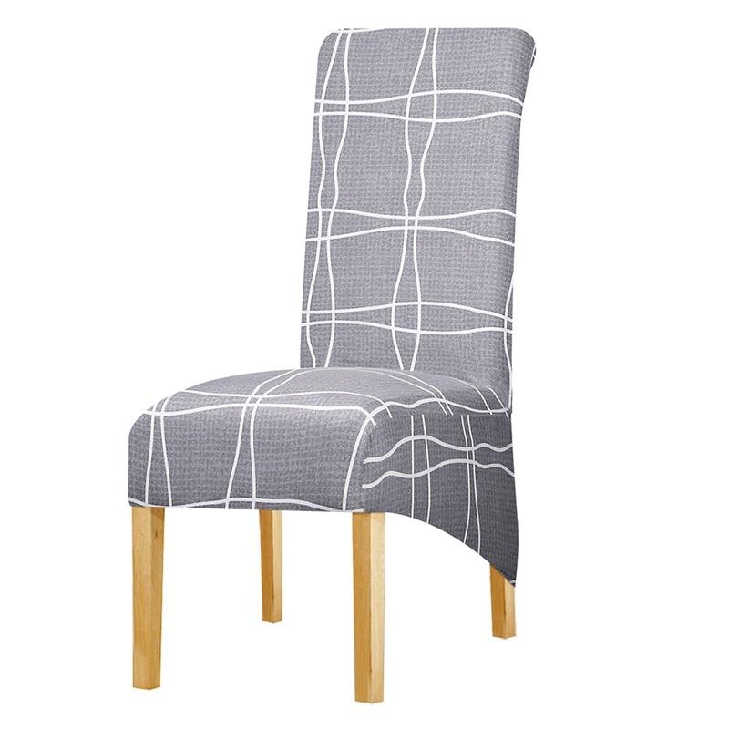 Long Backrest High Elastic Chair Cover European Backrest Seat Cover Home Washable Living Room Restaurant Hotel Party Banquet Dining Chair Cover Stretch Chair Slipcover, Spandex Elastic Removable Washable Chair Seat Covers Protector for Dining Room Stevvex