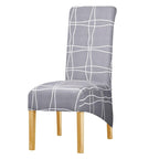 Long Backrest High Elastic Chair Cover European Backrest Seat Cover Home Washable Living Room Restaurant Hotel Party Banquet Dining Chair Cover Stretch Chair Slipcover, Spandex Elastic Removable Washable Chair Seat Covers Protector for Dining Room Stevvex