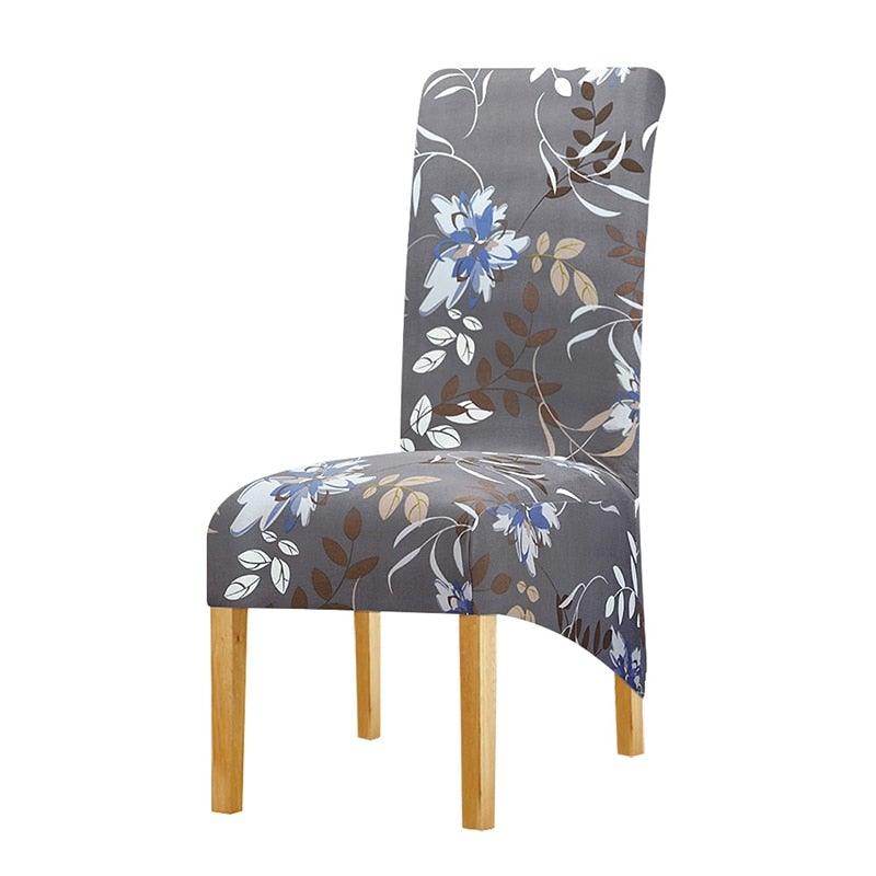 Long Backrest High Elastic Chair Cover European Backrest Seat Cover Home Washable Living Room Restaurant Hotel Party Banquet Dining Chair Cover Stretch Chair Slipcover, Spandex Elastic Removable Washable Chair Seat Covers Protector for Dining Room Stevvex