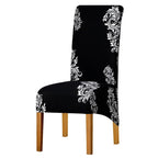 Long Backrest High Elastic Chair Cover European Backrest Seat Cover Home Washable Living Room Restaurant Hotel Party Banquet Dining Chair Cover Stretch Chair Slipcover, Spandex Elastic Removable Washable Chair Seat Covers Protector for Dining Room Stevvex