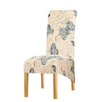 Long Backrest High Elastic Chair Cover European Backrest Seat Cover Home Washable Living Room Restaurant Hotel Party Banquet Dining Chair Cover Stretch Chair Slipcover, Spandex Elastic Removable Washable Chair Seat Covers Protector for Dining Room Stevvex