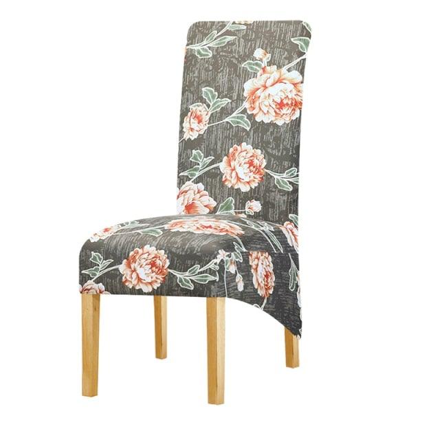 Long Backrest High Elastic Chair Cover European Backrest Seat Cover Home Washable Living Room Restaurant Hotel Party Banquet Dining Chair Cover Stretch Chair Slipcover, Spandex Elastic Removable Washable Chair Seat Covers Protector for Dining Room Stevvex