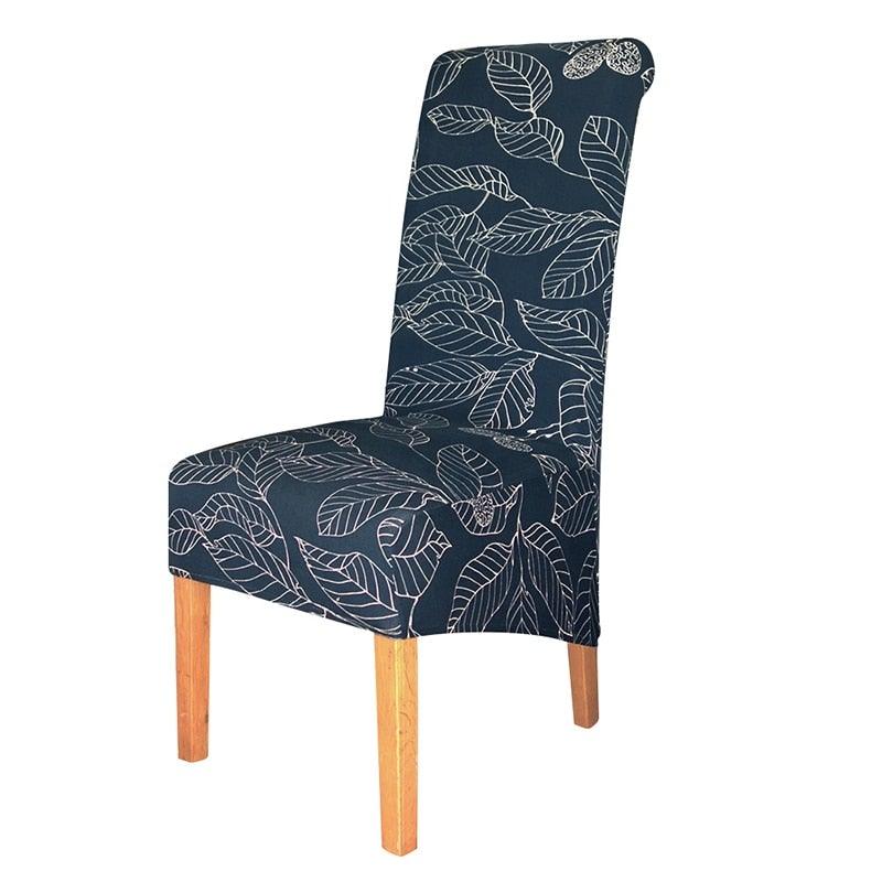 Long Backrest High Elastic Chair Cover European Backrest Seat Cover Home Washable Living Room Restaurant Hotel Party Banquet Dining Chair Cover Stretch Chair Slipcover, Spandex Elastic Removable Washable Chair Seat Covers Protector for Dining Room Stevvex