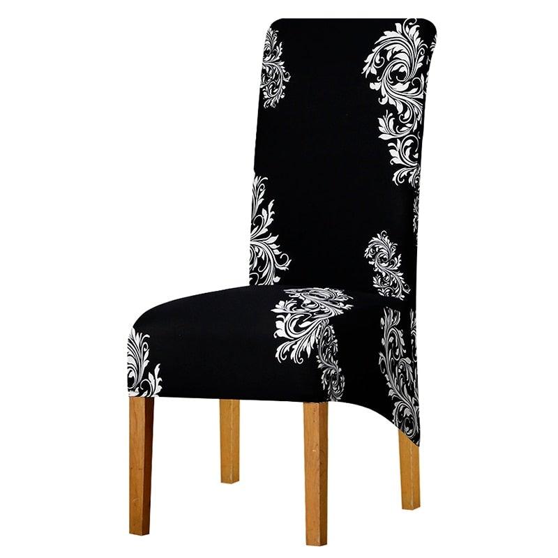 Long Backrest High Elastic Chair Cover European Backrest Seat Cover Home Washable Living Room Restaurant Hotel Party Banquet Dining Chair Cover Stretch Chair Slipcover, Spandex Elastic Removable Washable Chair Seat Covers Protector for Dining Room Stevvex