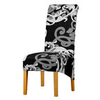 Long Backrest High Elastic Chair Cover European Backrest Seat Cover Home Washable Living Room Restaurant Hotel Party Banquet Dining Chair Cover Stretch Chair Slipcover, Spandex Elastic Removable Washable Chair Seat Covers Protector for Dining Room Stevvex