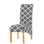 Long Backrest High Elastic Chair Cover European Backrest Seat Cover Home Washable Living Room Restaurant Hotel Party Banquet Dining Chair Cover Stretch Chair Slipcover, Spandex Elastic Removable Washable Chair Seat Covers Protector for Dining Room Stevvex