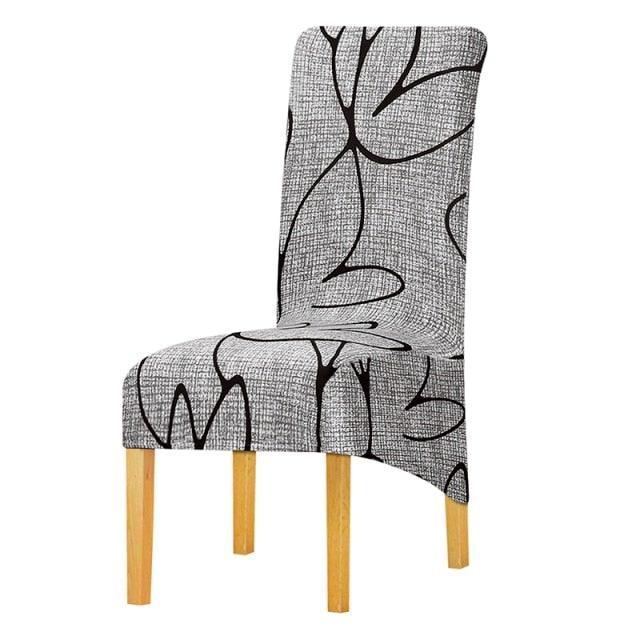 Long Backrest High Elastic Chair Cover European Backrest Seat Cover Home Washable Living Room Restaurant Hotel Party Banquet Dining Chair Cover Stretch Chair Slipcover, Spandex Elastic Removable Washable Chair Seat Covers Protector for Dining Room Stevvex