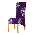 Long Backrest High Elastic Chair Cover European Backrest Seat Cover Home Washable Living Room Restaurant Hotel Party Banquet Dining Chair Cover Stretch Chair Slipcover, Spandex Elastic Removable Washable Chair Seat Covers Protector for Dining Room Stevvex