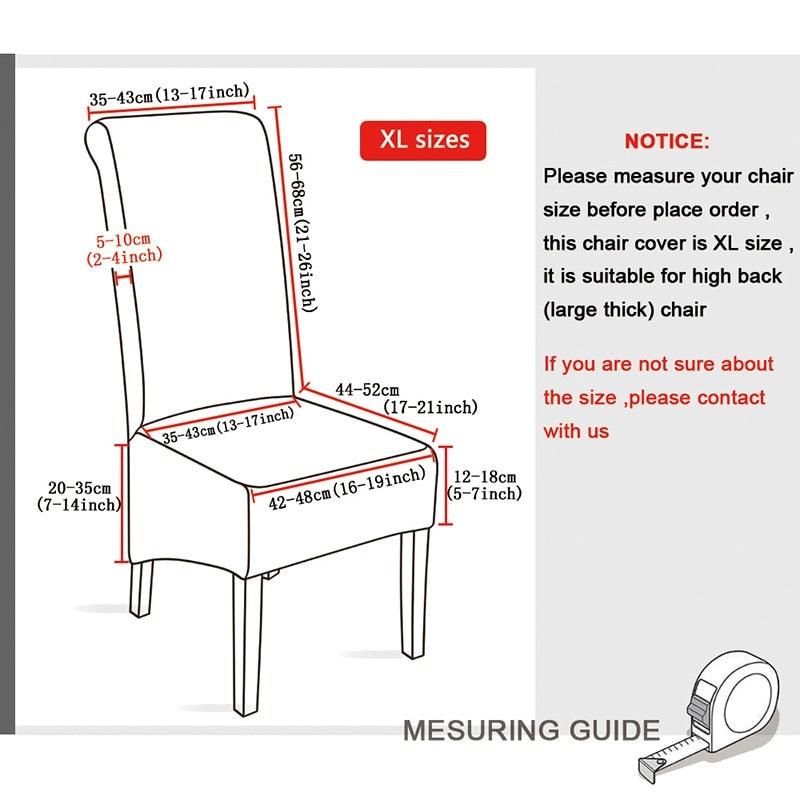 Long Backrest High Elastic Chair Cover European Backrest Seat Cover Home Washable Living Room Restaurant Hotel Party Banquet Dining Chair Cover Stretch Chair Slipcover, Spandex Elastic Removable Washable Chair Seat Covers Protector for Dining Room Stevvex