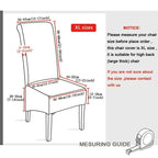 Long Backrest High Elastic Chair Cover European Backrest Seat Cover Home Washable Living Room Restaurant Hotel Party Banquet Dining Chair Cover Stretch Chair Slipcover, Spandex Elastic Removable Washable Chair Seat Covers Protector for Dining Room Stevvex