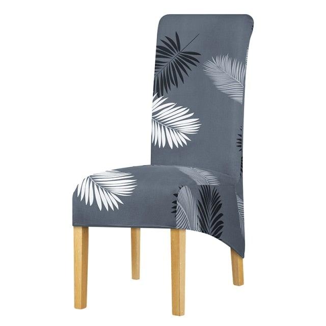 Long Backrest High Elastic Chair Cover European Backrest Seat Cover Home Washable Living Room Restaurant Hotel Party Banquet Dining Chair Cover Stretch Chair Slipcover, Spandex Elastic Removable Washable Chair Seat Covers Protector for Dining Room Stevvex