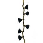Long Cotton Tassel Necklace 23" Handmade Boho Indian Style Zinc Alloy Beads BandsCo Straps
