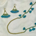 Long Cotton Tassel Necklace 23" Handmade Boho Indian Style Zinc Alloy Beads BandsCo Straps