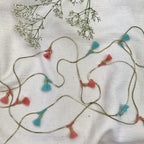 Long Cotton Tassel Necklace 25in Multiway Boho Layering Necklace Handmade India BandsCo Straps