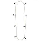 Long Cotton Tassel Necklace 25in Multiway Boho Layering Necklace Handmade India BandsCo Straps