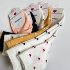 Long Cute Socks Women Cotton Love Heart With Print Kawaii Beautiful Ladies Designer Socks Winter Warm Socks High Art Warm Socks For Men And Women Stevvex