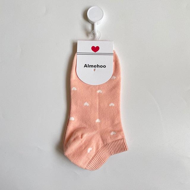 Long Cute Socks Women Cotton Love Heart With Print Kawaii Beautiful Ladies Designer Socks Winter Warm Socks High Art Warm Socks For Men And Women Stevvex