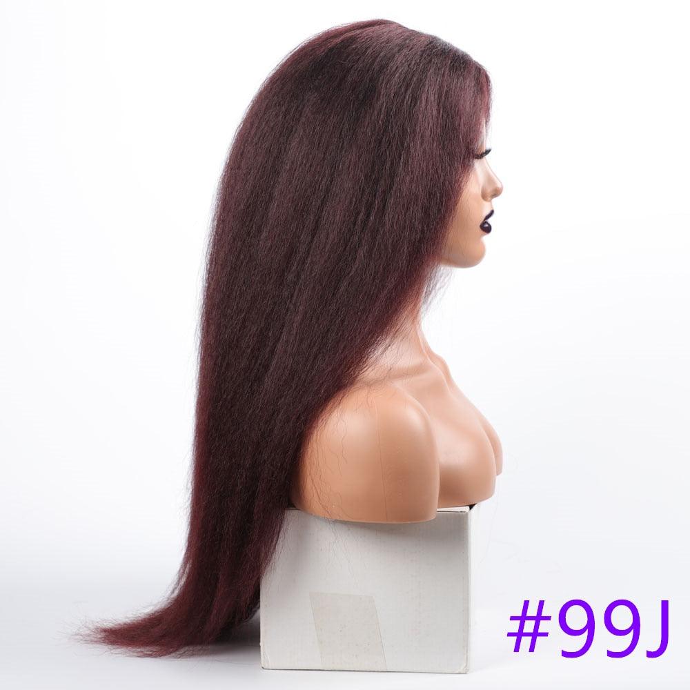 Long Kinky Straight Synthetic Wigs for Black Women