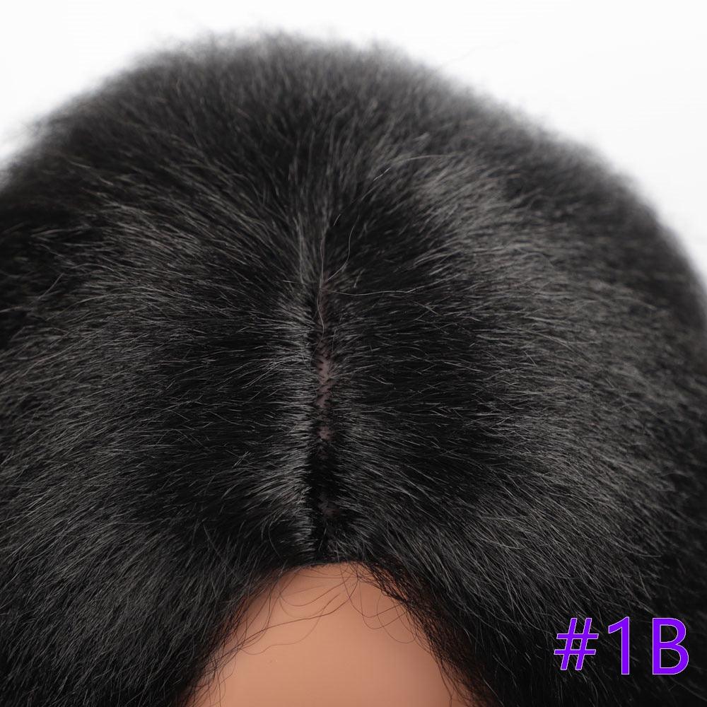 Long Kinky Straight Synthetic Wigs for Black Women