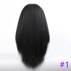 Long Kinky Straight Synthetic Wigs for Black Women