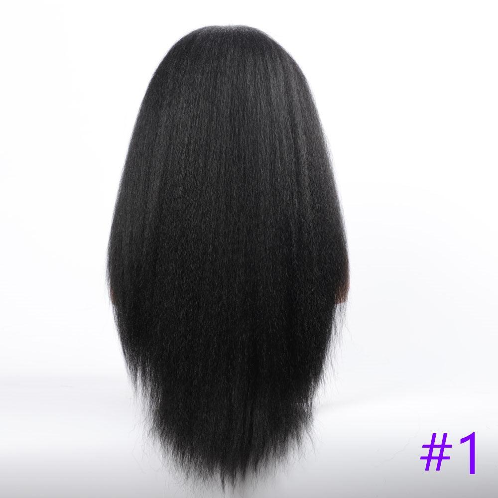 Long Kinky Straight Synthetic Wigs for Black Women