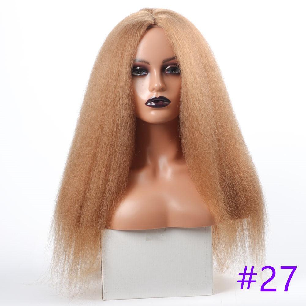 Long Kinky Straight Synthetic Wigs for Black Women